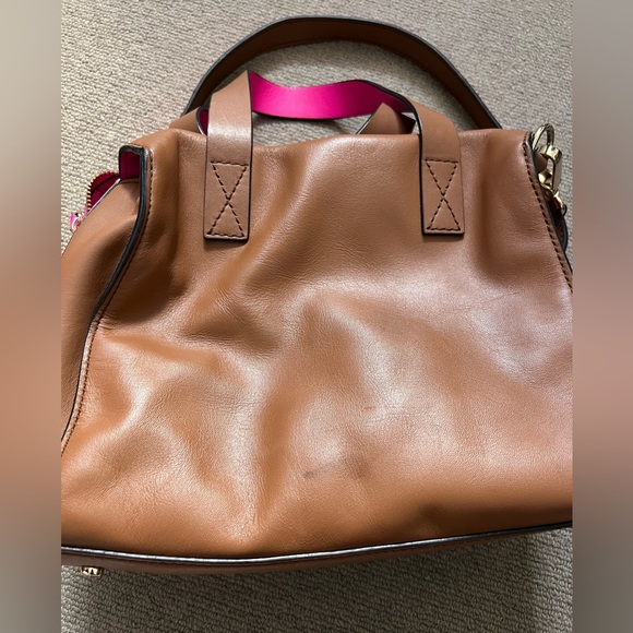 Kate Spade crossbody bag. Used - good condition. Brown with pink straps. - Picture 5 of 9